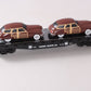 Lionel 6-17558 O Gauge Route 66 Flatcar with Two Brown Sedans