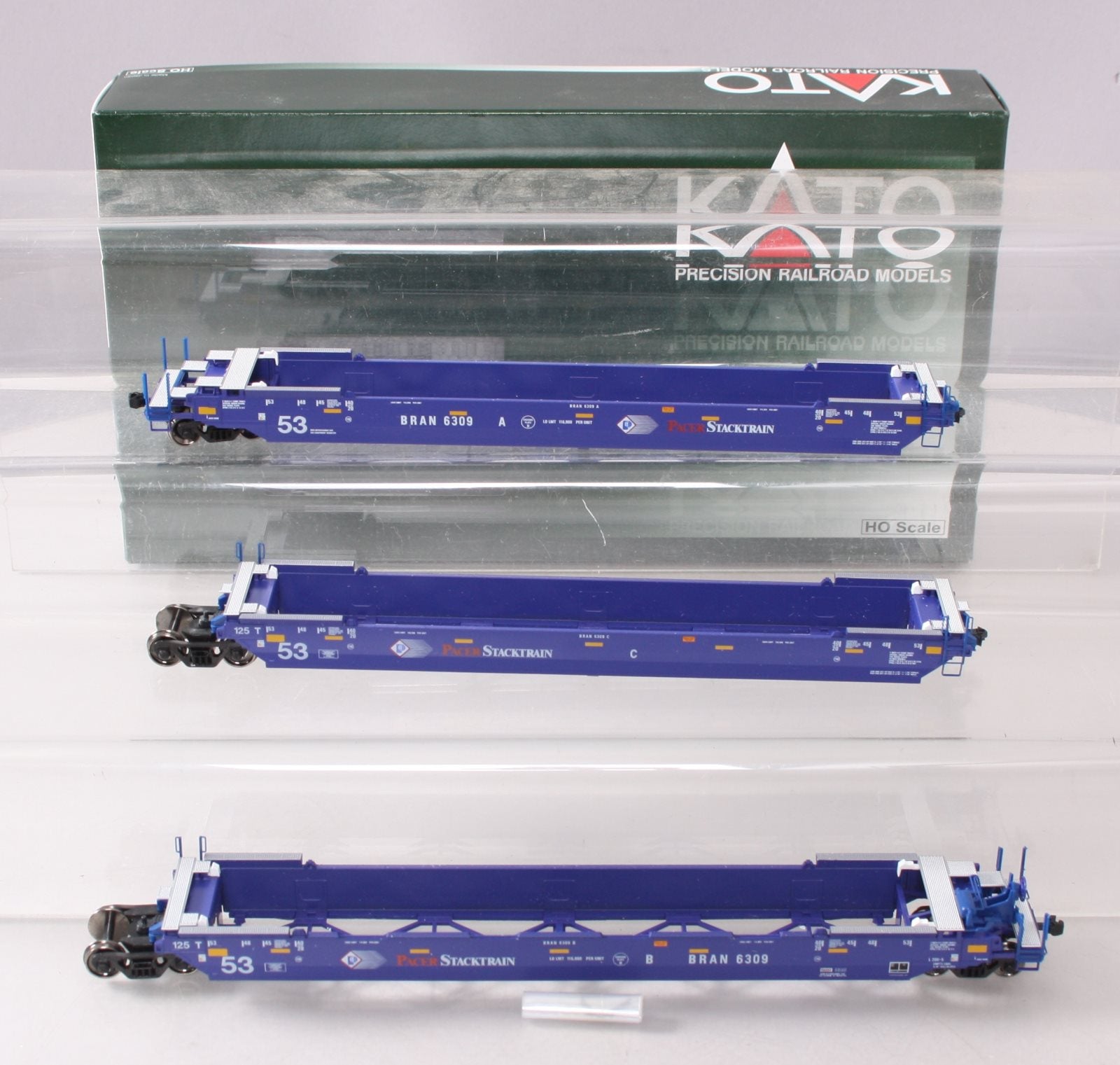 Kato 30-9034 HO Pacer Maxi-IV 53' Stack Cars #6309 (Set of 3)