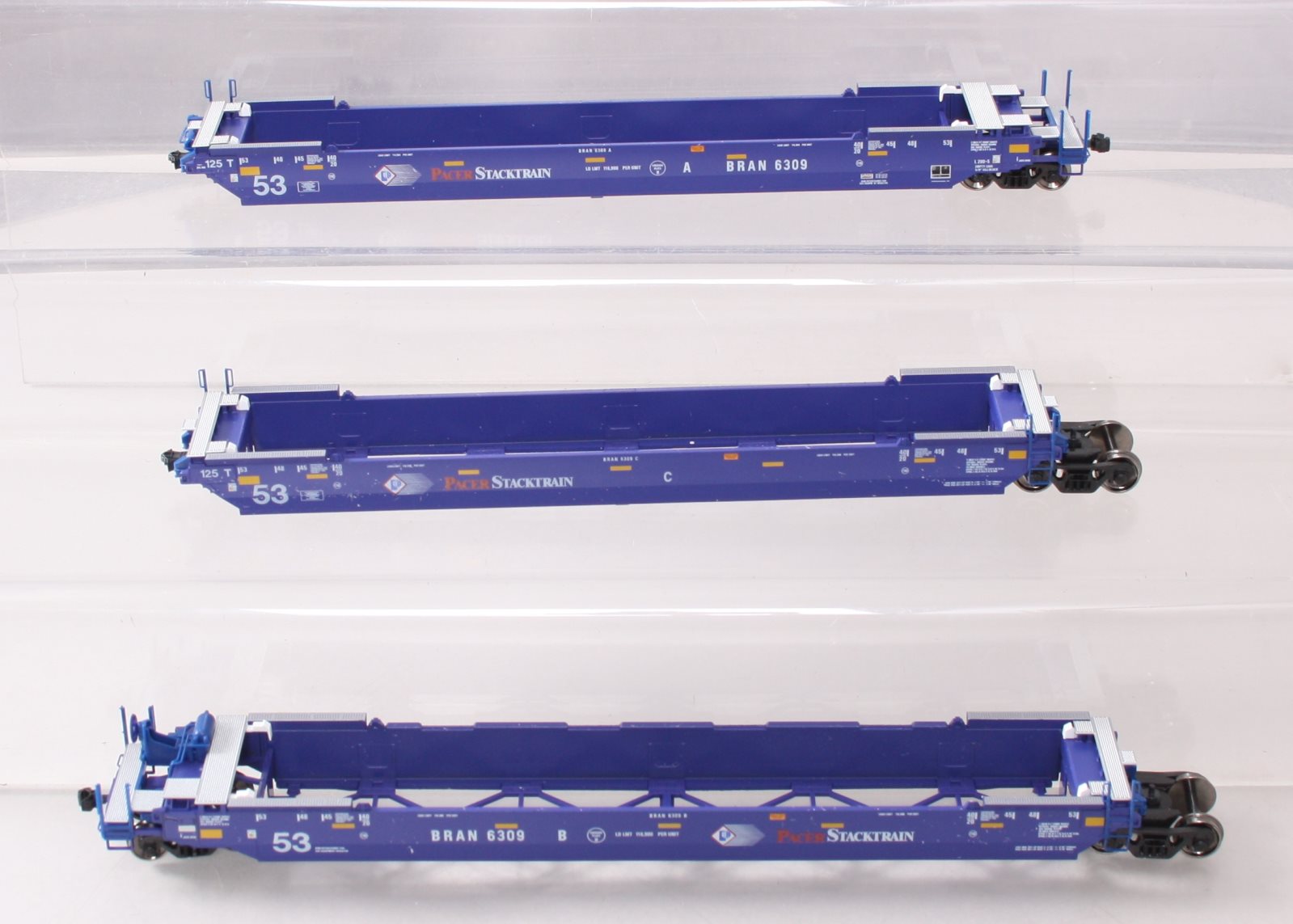 Kato 30-9034 HO Pacer Maxi-IV 53' Stack Cars #6309 (Set of 3)
