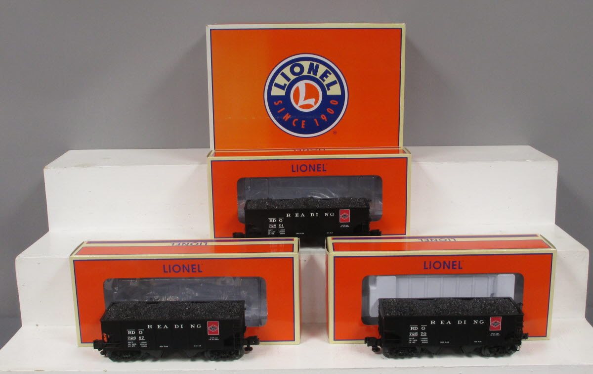 Lionel 6-84149 Reading 3 Car USRA 2 Bay Hopper Car Set