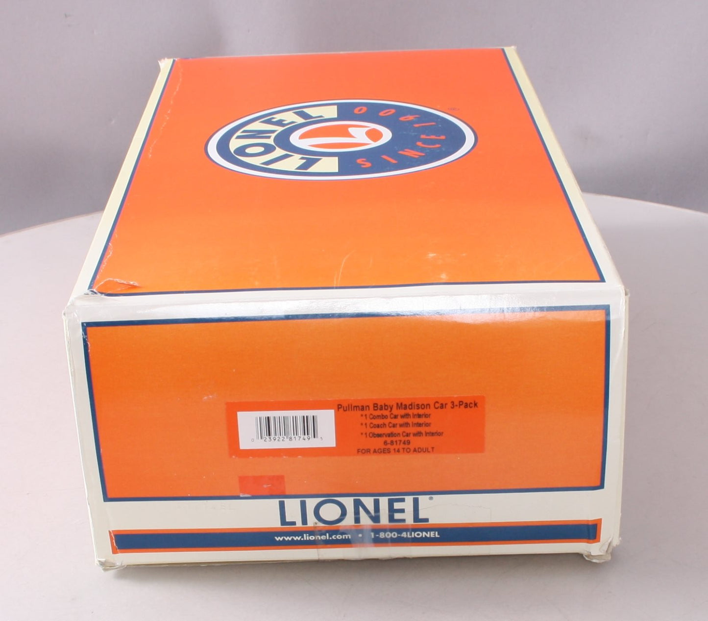 Lionel 6-81749 O Gauge Pullman Baby Madison Car 3-Pack
