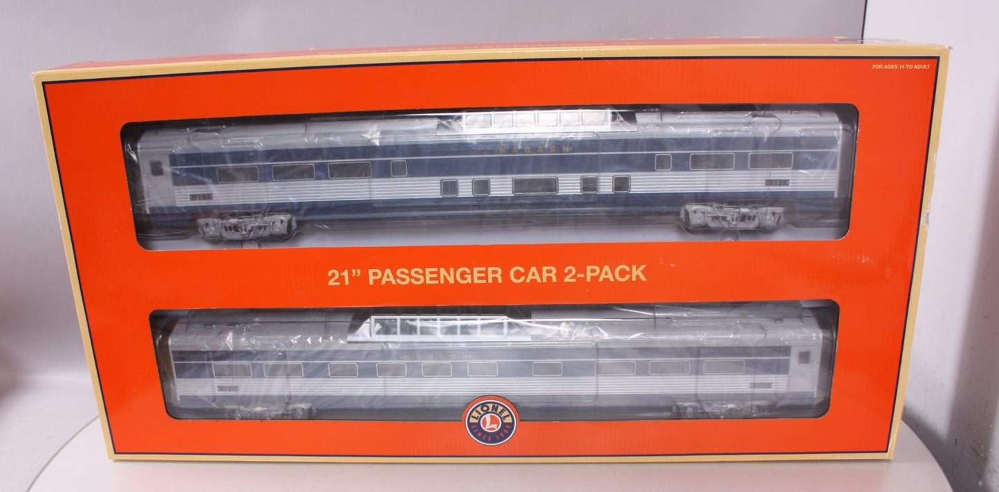 Lionel 6-82555 O Gauge Wabash Bluebird 21' Streamlined Passenger Car (Set of 2)