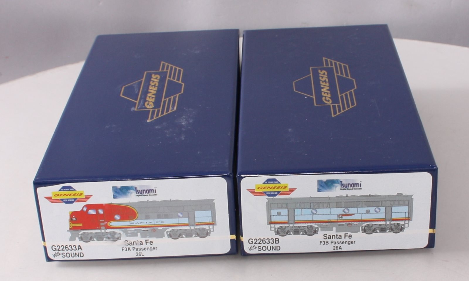 Athearn G22633 HO Santa Fe F3 A/B Passenger with DCC & Sound #26L/#26A