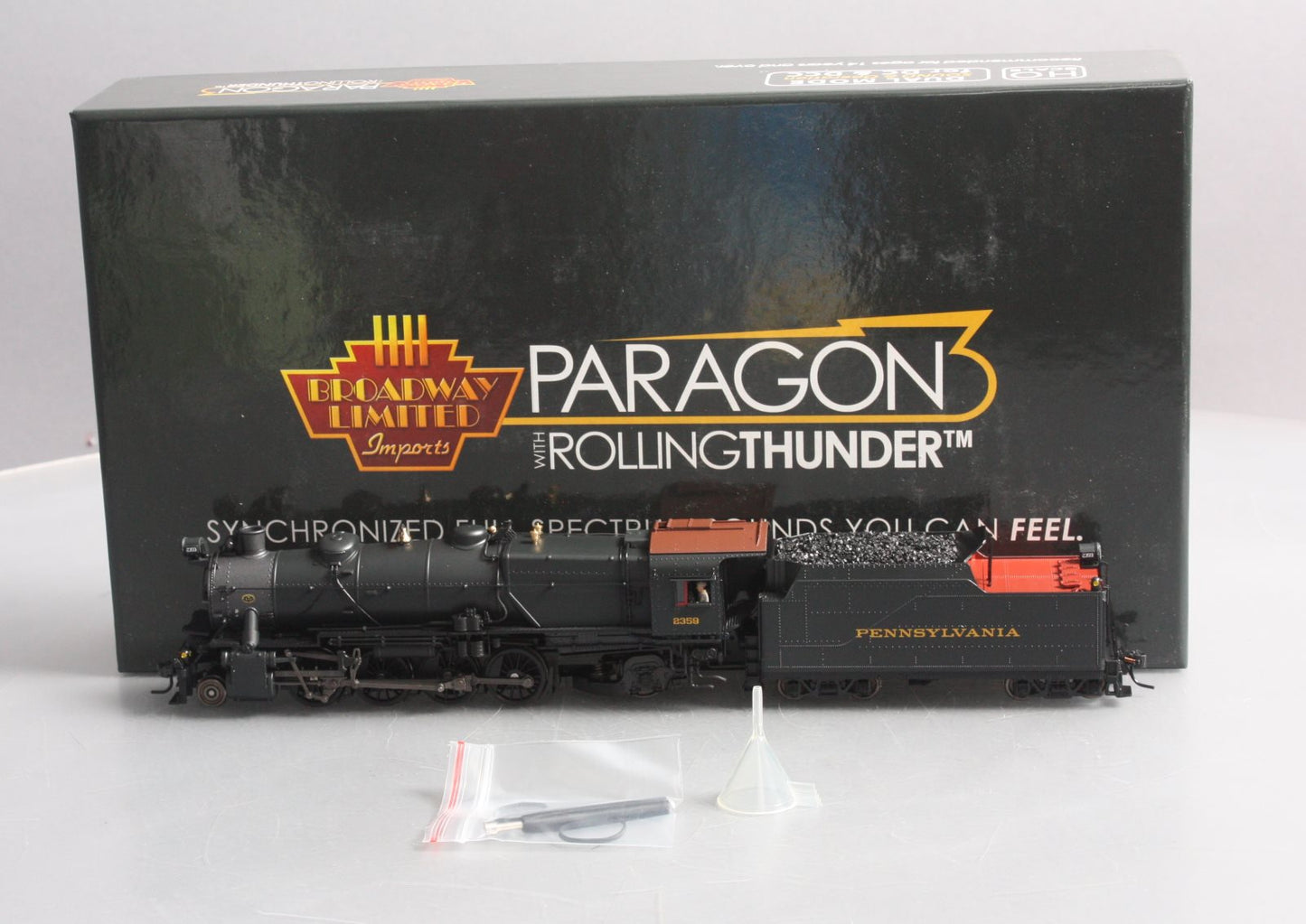 Broadway Limited 4392 HO PRR L1s 2-8-2 Pre-1946 Version Steam #2359 w/Paragon 3