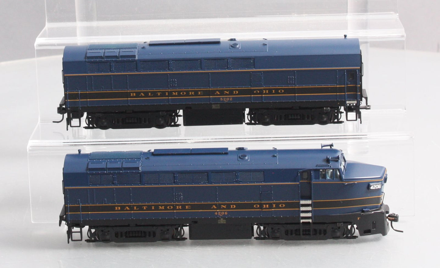 Broadway Limited 4147 HO B&O Baldwin RF16 Sharknose Diesel Locomotive #4201,5202