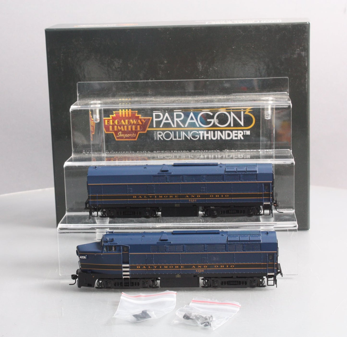 Broadway Limited 4147 HO B&O Baldwin RF16 Sharknose Diesel Locomotive #4201,5202