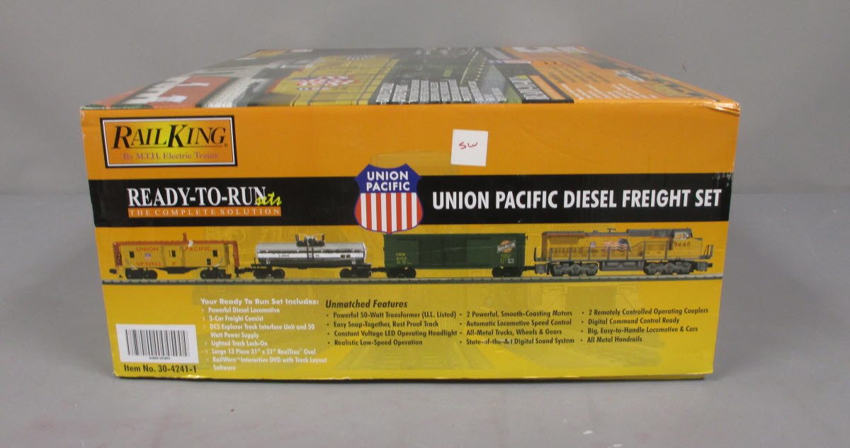 MTH 30-4241-1 Union Pacific Dash-8 O Gauge Diesel Freight Train Set w/PS 3.0