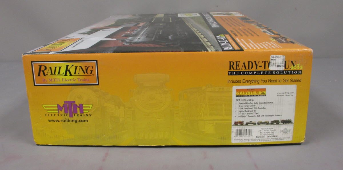 MTH 30-4226-0 Pennsylvania Railking O Gauge Steam Freight Train Set w/Loco-Sound