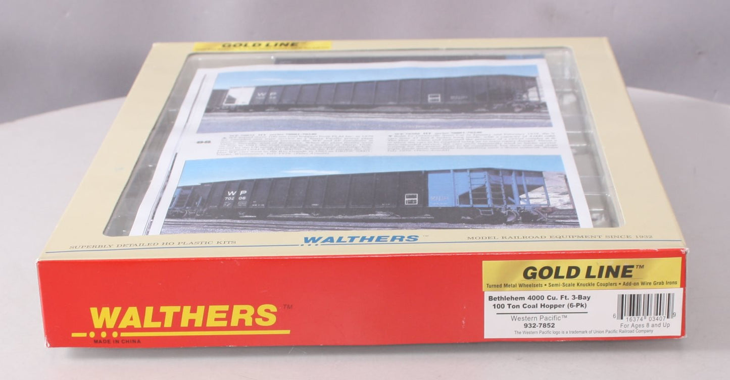 Walthers 932-7852 HO WP 3-Bay 100 Ton Coal Hoppers (Set of 6)