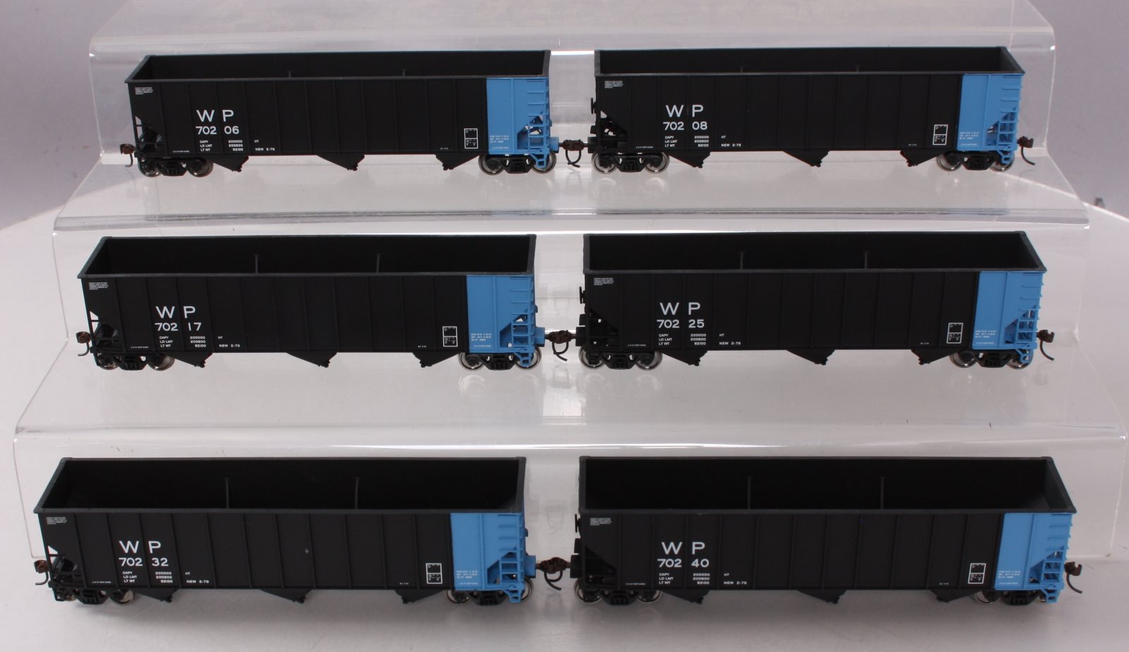 Walthers 932-7852 HO WP 3-Bay 100 Ton Coal Hoppers (Set of 6) – Trainz