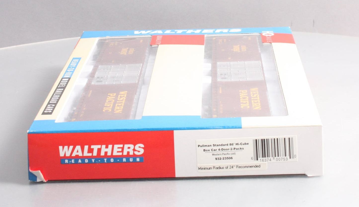 Walthers 932-23506 HO Western Pacific PS 86' Hi-Cube 4-Door Boxcar (Set of 2)