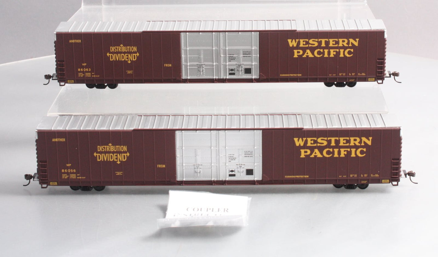 Walthers 932-23506 HO Western Pacific PS 86' Hi-Cube 4-Door Boxcar (Set of 2)