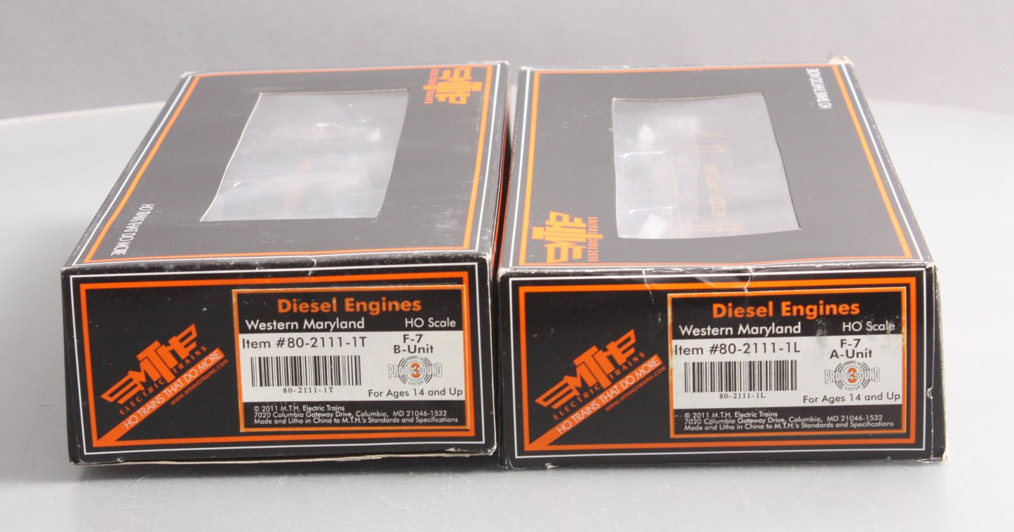 MTH 80-2111-1 HO WM F-7 A/B Diesel Locomotive Set w/Proto-Sound 3.0 (Set of 2)