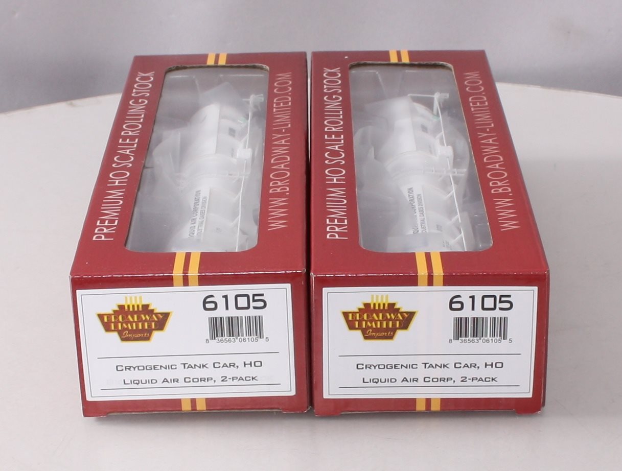 Broadway Limited 6105 HO Liquid Air Corporation Cryogenic Tank Car (Pack of 2)