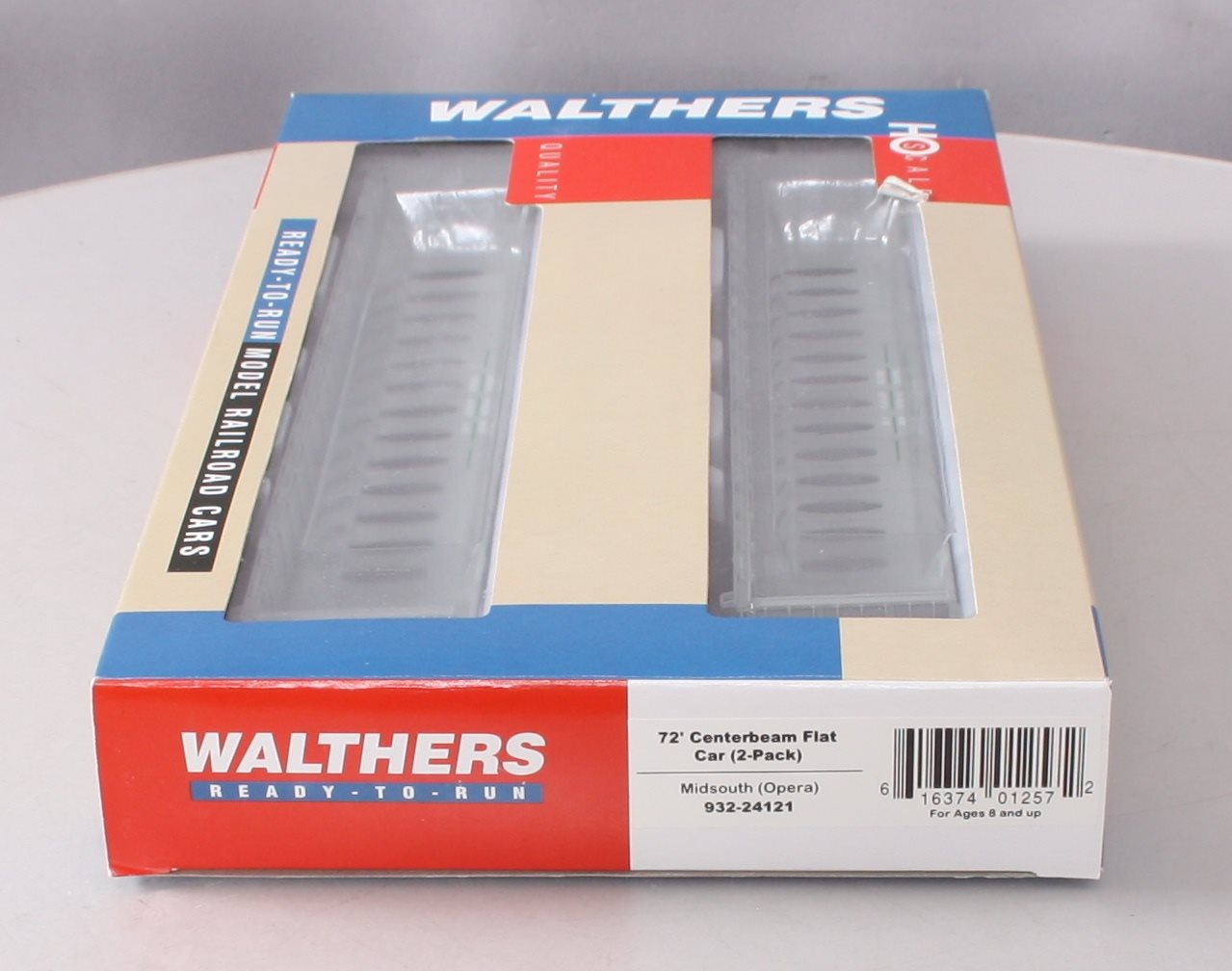 Walthers 932-24121 HO Midsouth (Opera) 72' Centerbeam Flat Car (Pack of 2)