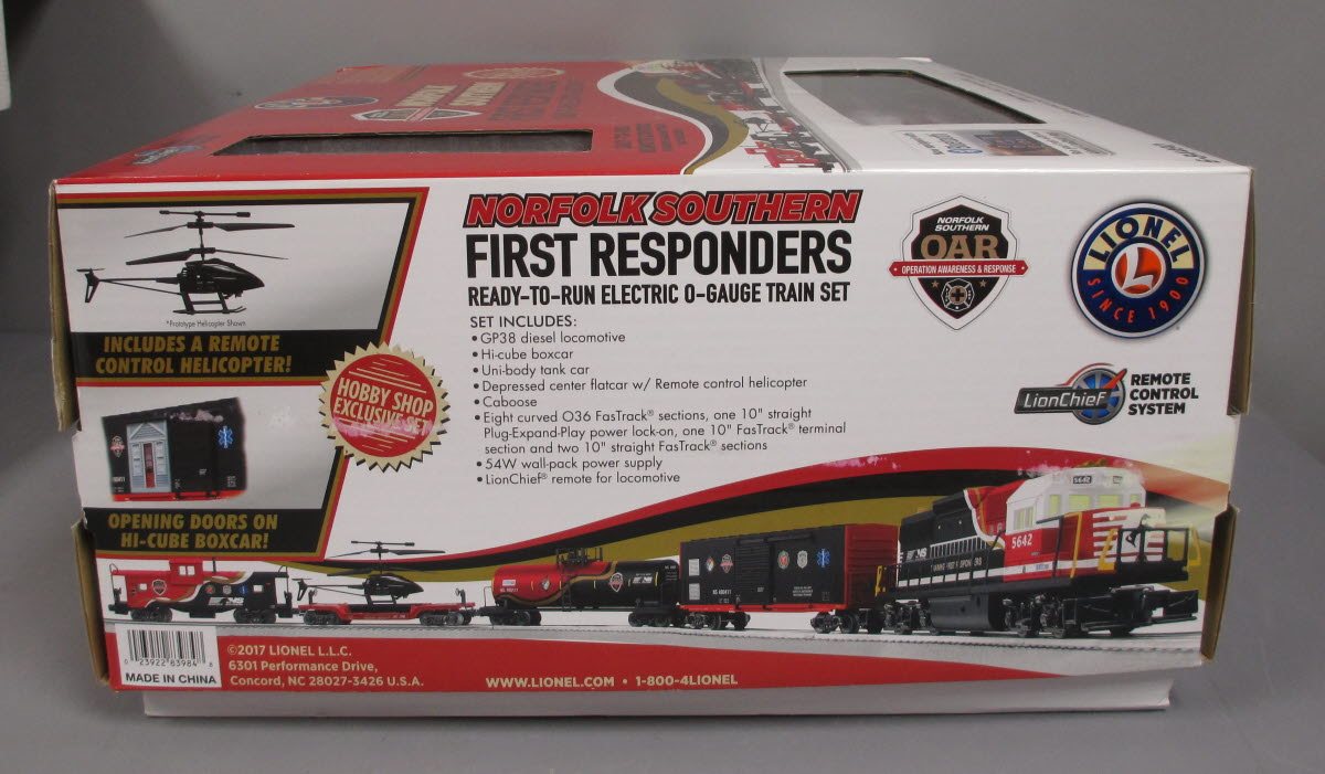 Lionel 6-84490 O Gauge NS First Responders Lionchief Train Set with Bluetooth LN/Box