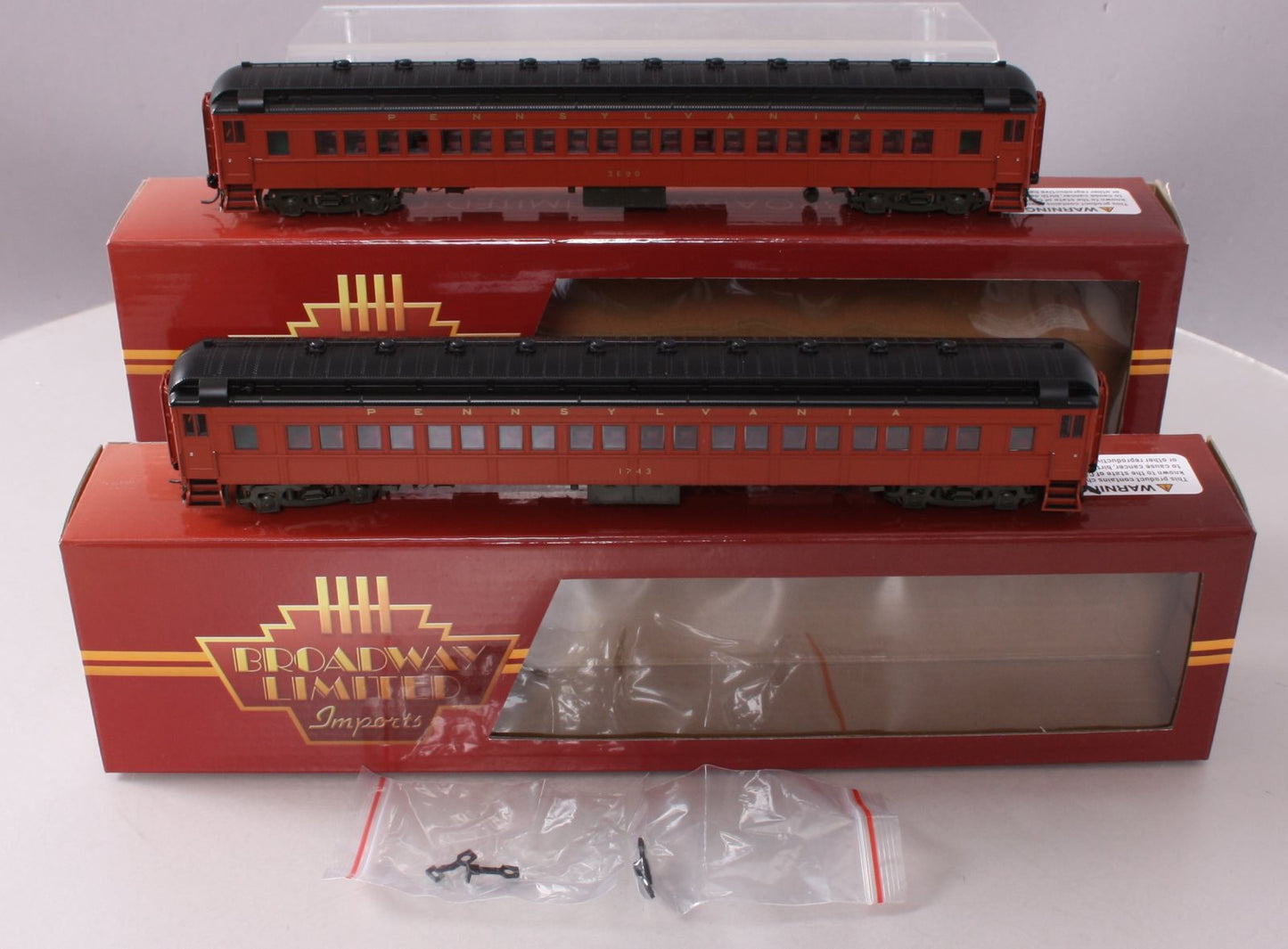 Broadway Limited 6424 HO Pennsylvania P70 No AC Coach Set A (Set of 2)