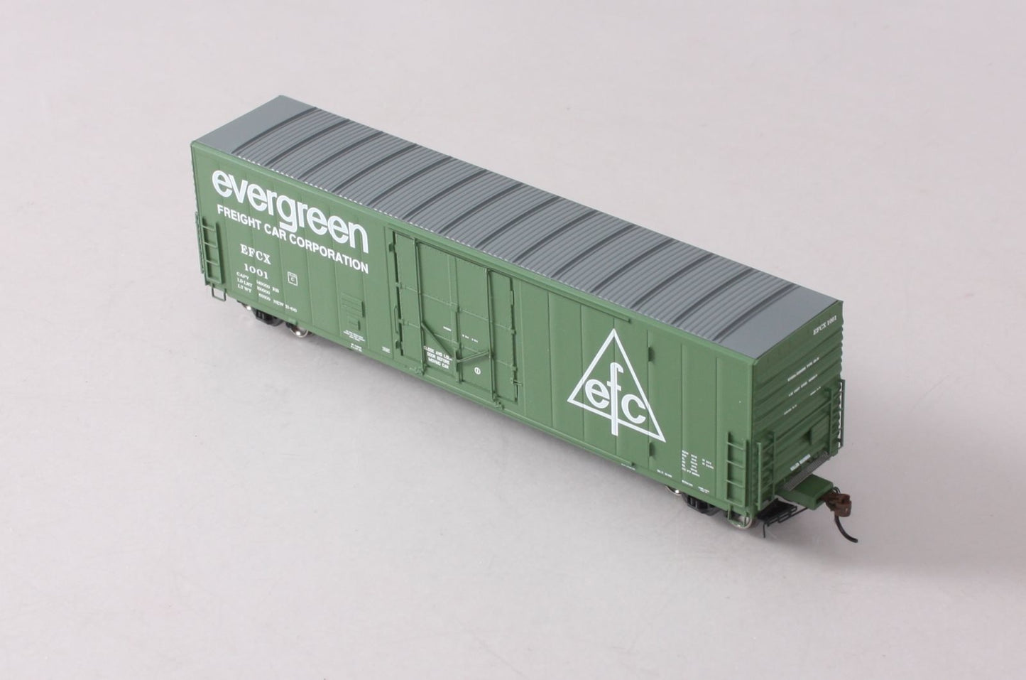 Athearn G26795 HO Evergreen Freight Car 50' PC&F Riveted Box w/ 10'6" Door #1001