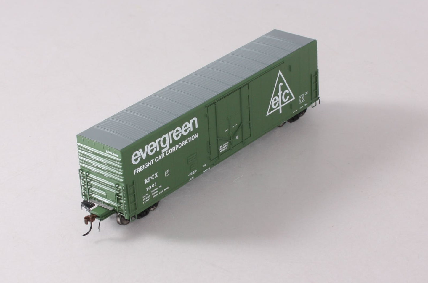 Athearn G26795 HO Evergreen Freight Car 50' PC&F Riveted Box w/ 10'6" Door #1001