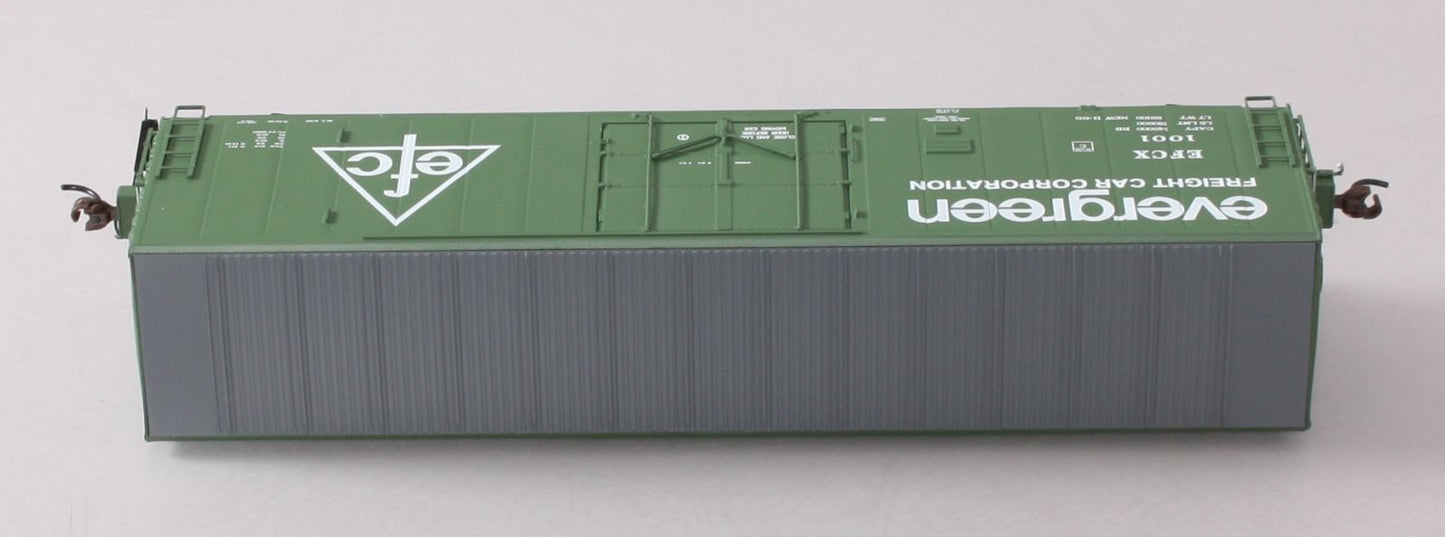 Athearn G26795 HO Evergreen Freight Car 50' PC&F Riveted Box w/ 10'6" Door #1001