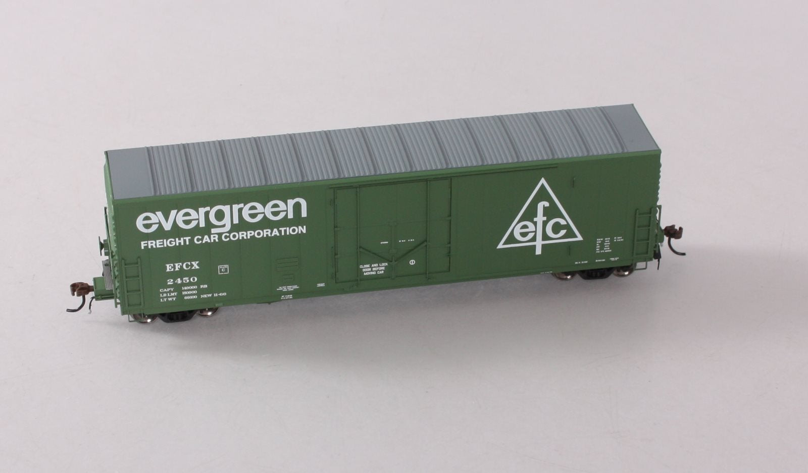 Athearn G26797 HO EFCX 50' PC&F Riveted Boxcar with 10' 6