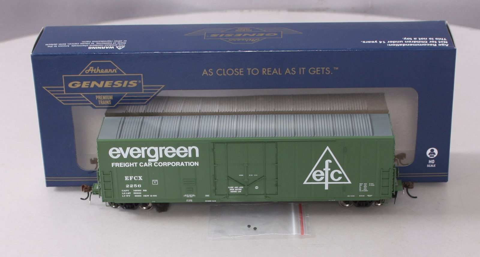 Athearn G26796 HO EFCX 50' PC&F Riveted Box w/10'6