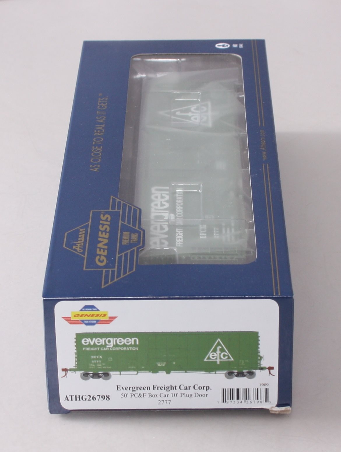 Athearn G26798 HO EFCX 50' PC&F Riveted Boxcar with 10' 6