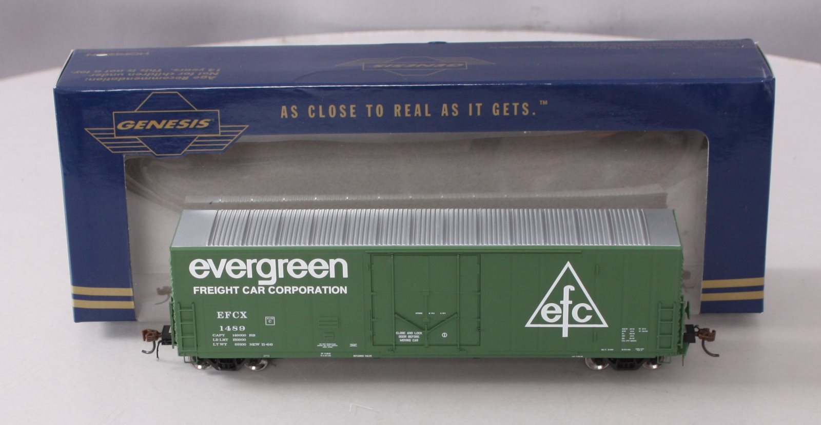 Athearn G63884 HO EFCX 50' PC&F Rivet Side Boxcar with 10' 6