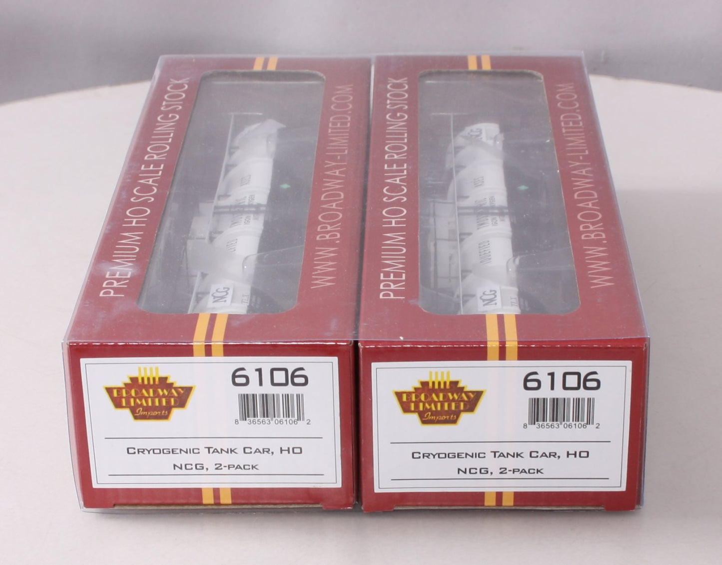 Broadway Limited 6106 HO NCG High-Capacity Cryogenic Tank Car (Pack of 2)