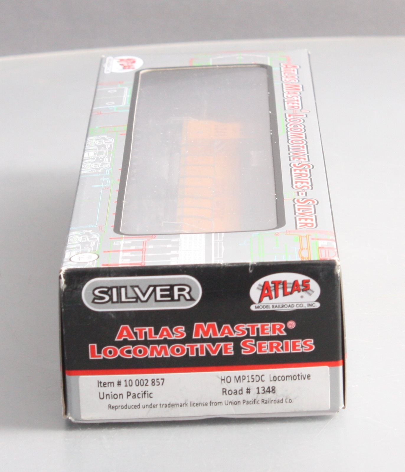 Atlas 10002857 HO Union Pacific MP15DC Diesel Locomotive Silver Series #1348