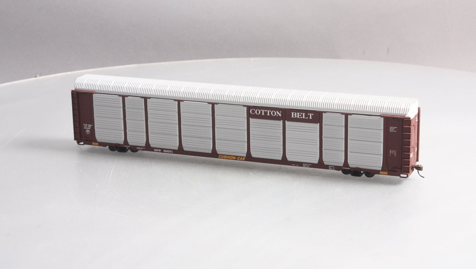 Walthers 932-4867 HO Scale Cotton Belt Thrall 89' Tri-Level Auto Carrier Car