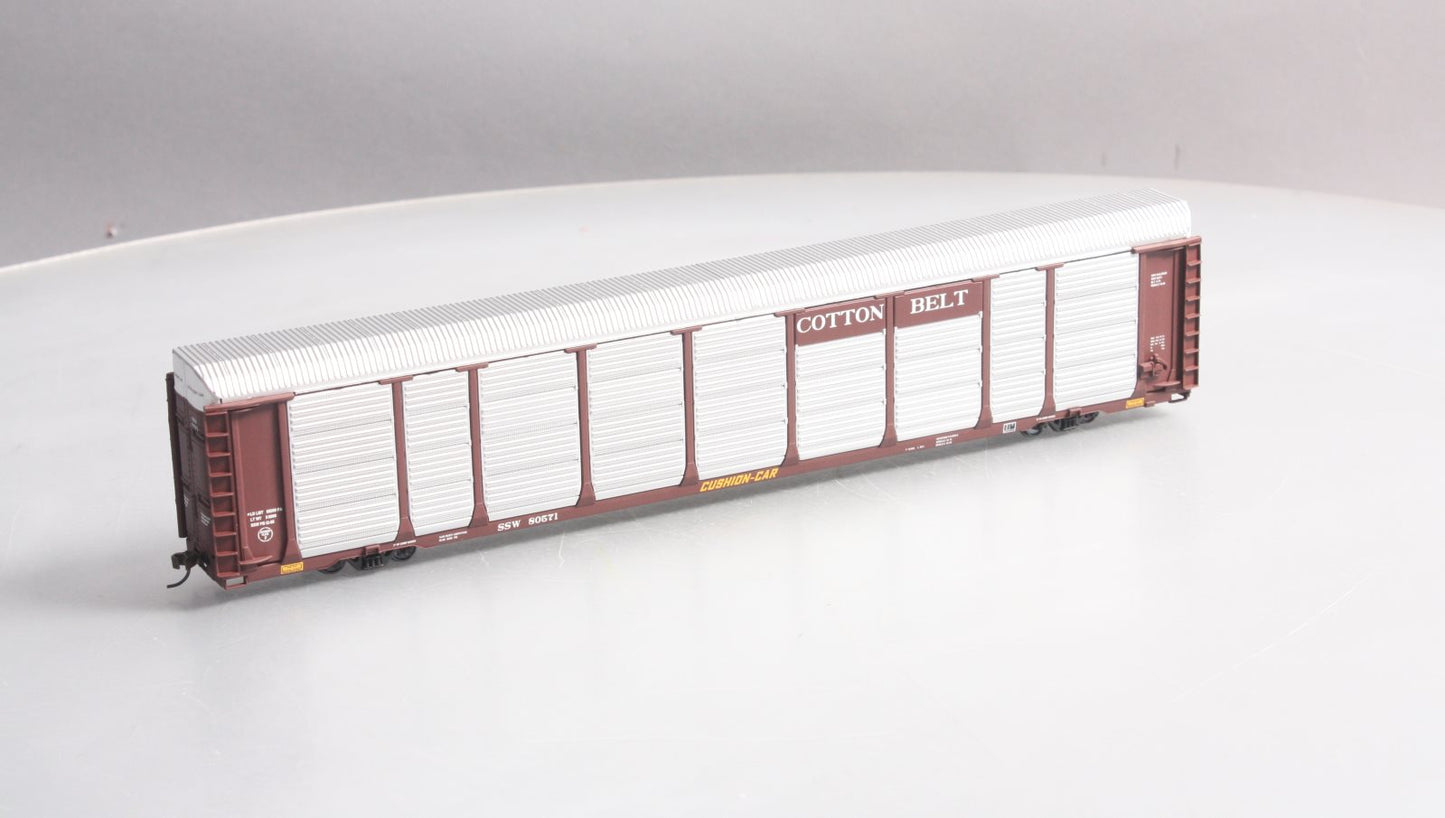 Walthers 932-4867 HO Scale Cotton Belt Thrall 89' Tri-Level Auto Carrier Car