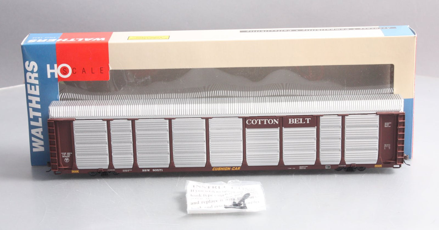 Walthers 932-4867 HO Scale Cotton Belt Thrall 89' Tri-Level Auto Carrier Car