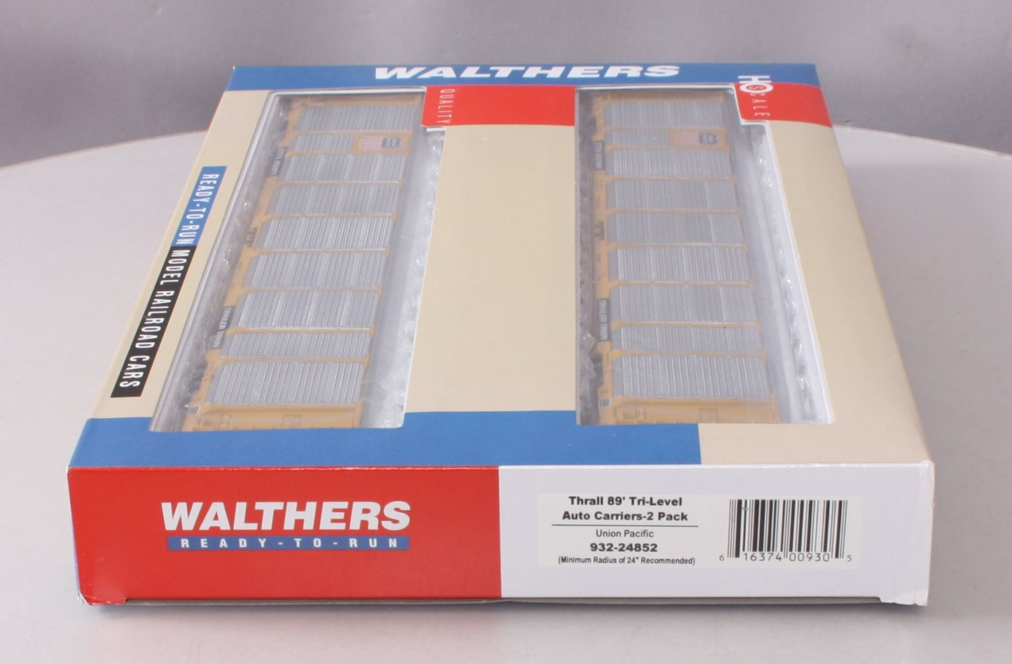 Walthers 932-24852 HO UP Thrall 89' Tri-Level Auto Carriers (Set of 2)