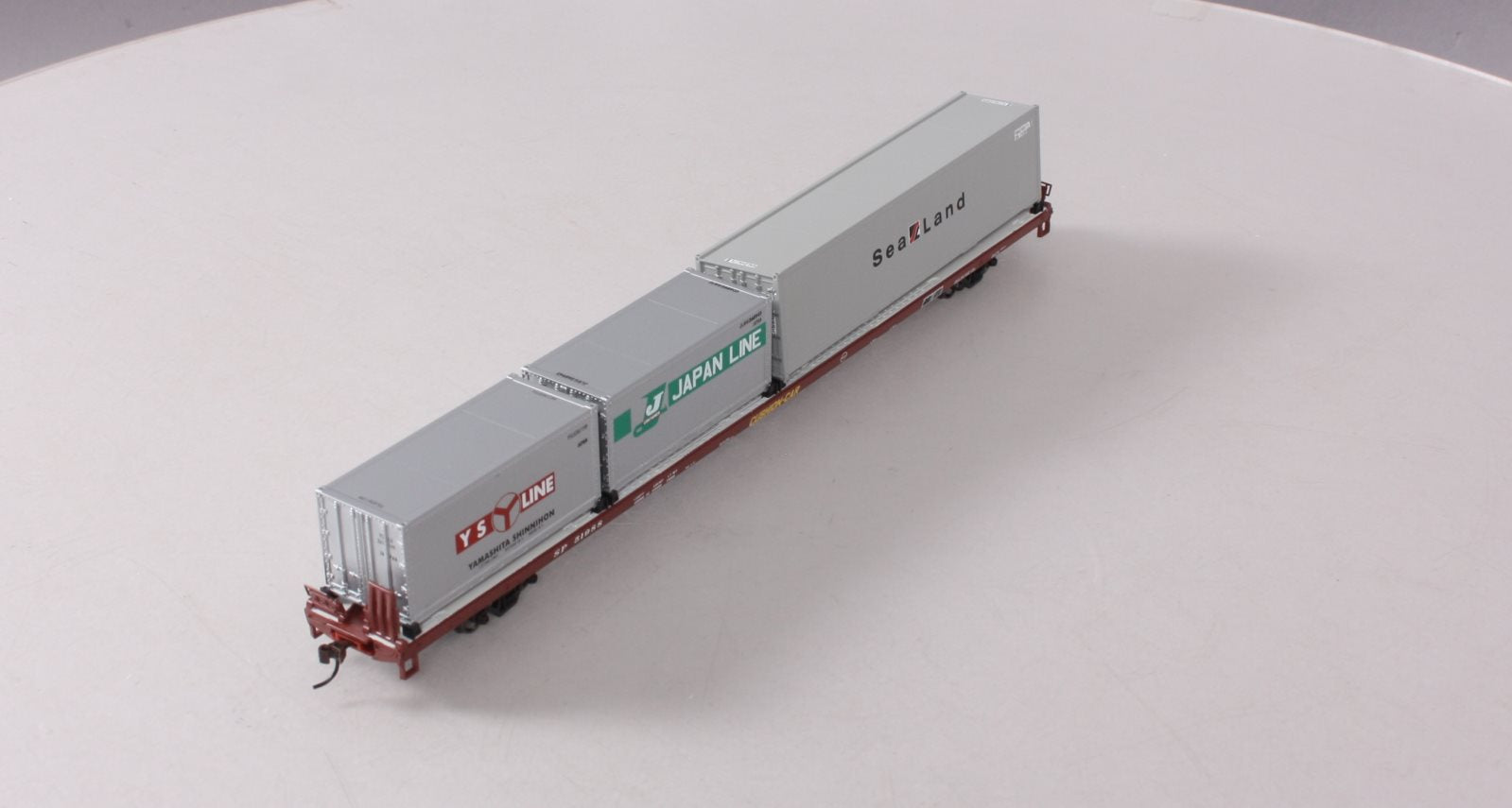 Athearn 74205 HO Southern Pacific 85' All Purpose Flat Car w/ 3 Containers