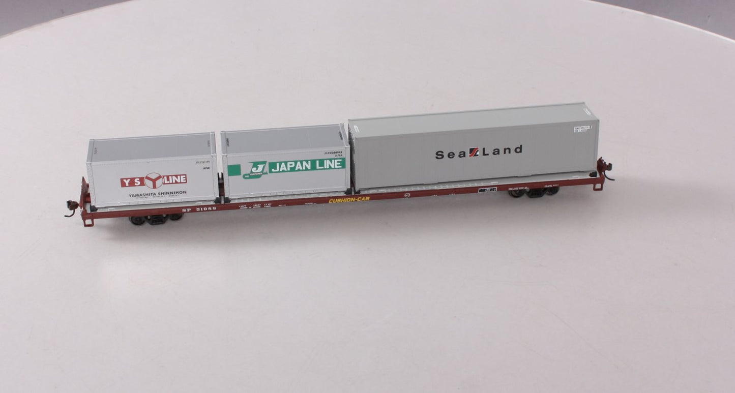 Athearn 74205 HO Southern Pacific 85' All Purpose Flat Car w/ 3 Containers