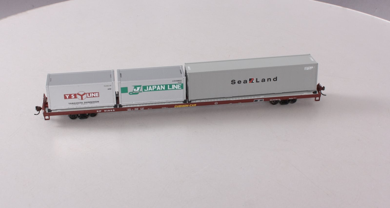 Athearn 74205 HO Southern Pacific 85' All Purpose Flat Car w/ 3 Containers