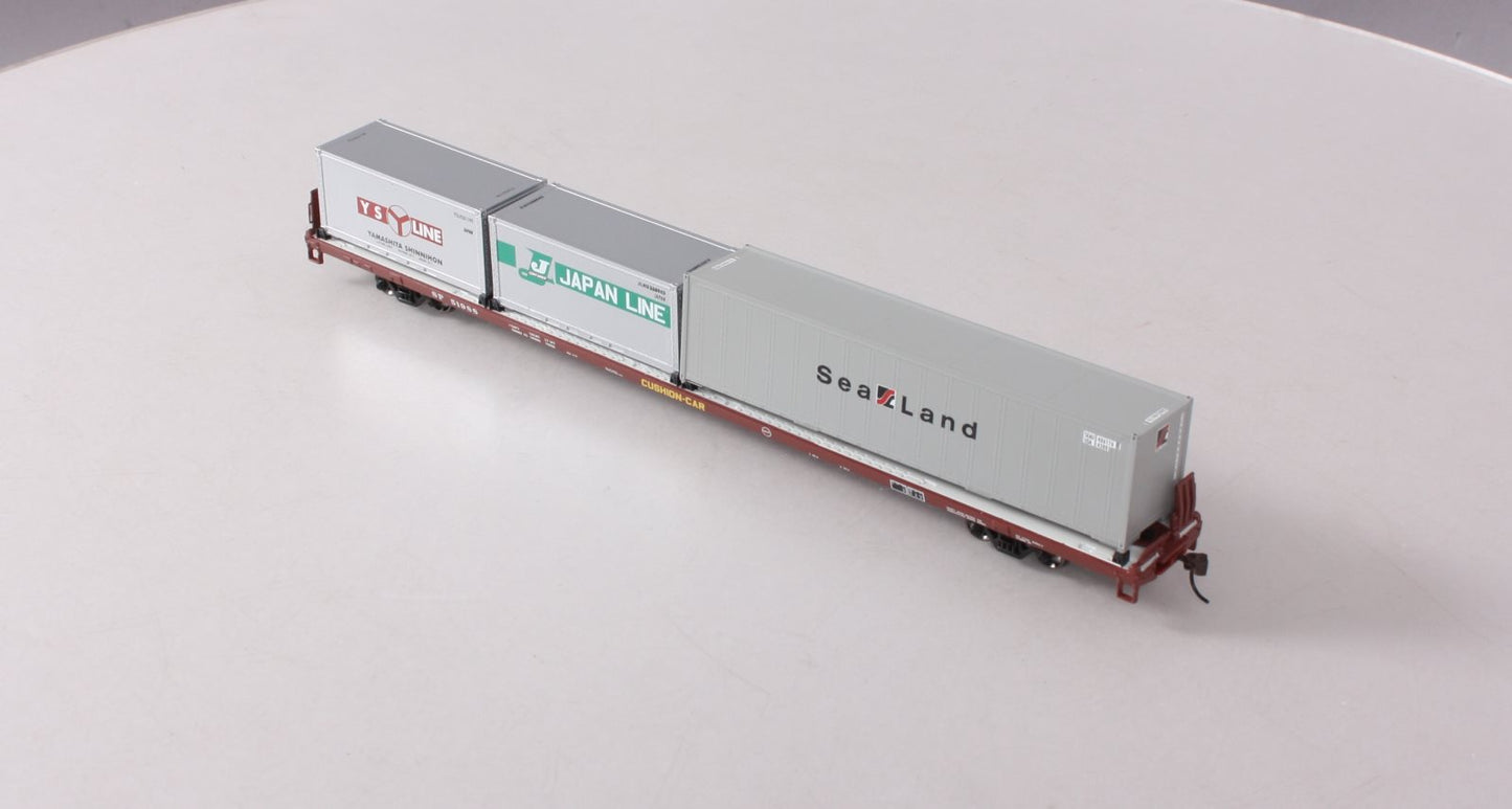 Athearn 74205 HO Southern Pacific 85' All Purpose Flat Car w/ 3 Containers