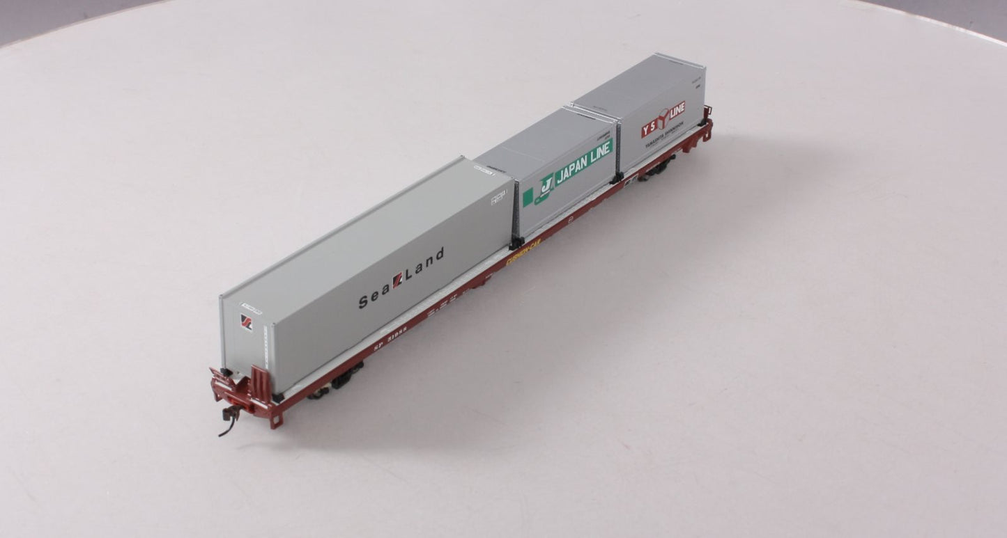 Athearn 74205 HO Southern Pacific 85' All Purpose Flat Car w/ 3 Containers