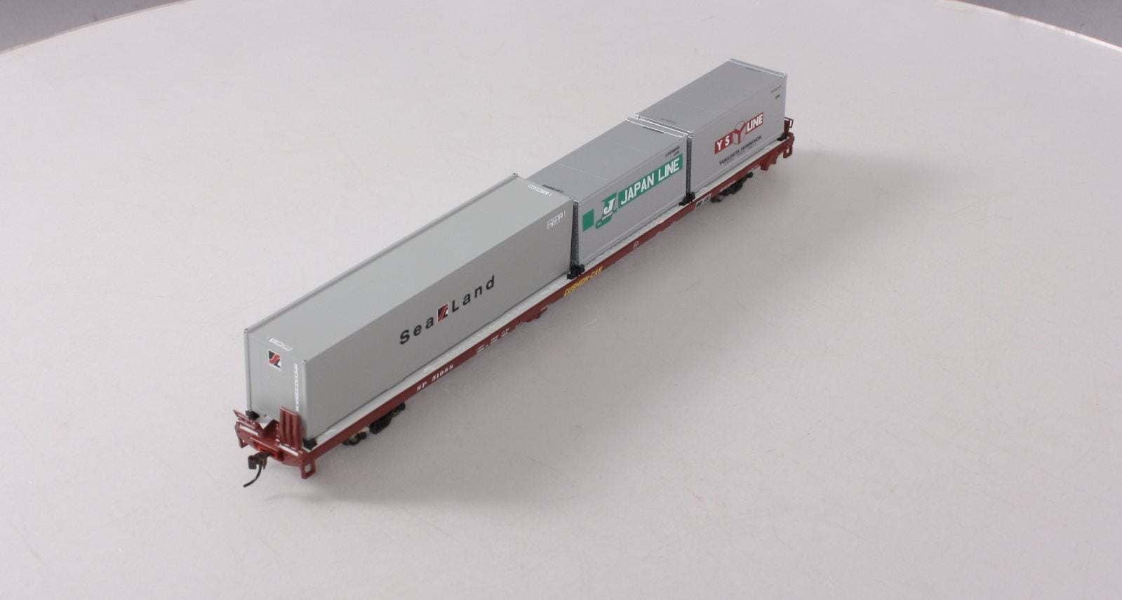 Athearn 74205 HO Southern Pacific 85' All Purpose Flat Car w/ 3 Containers