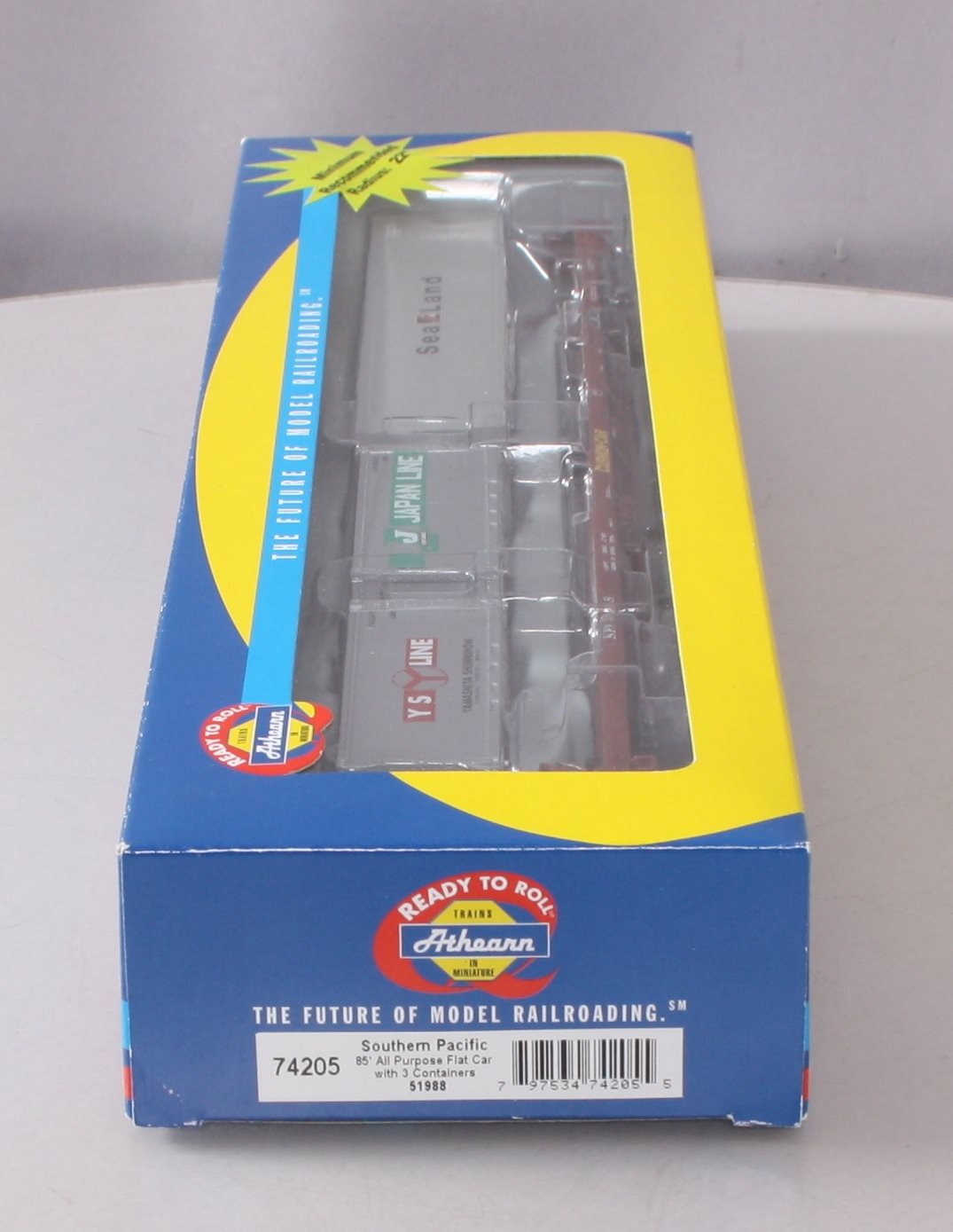Athearn 74205 HO Southern Pacific 85' All Purpose Flat Car w/ 3 Containers