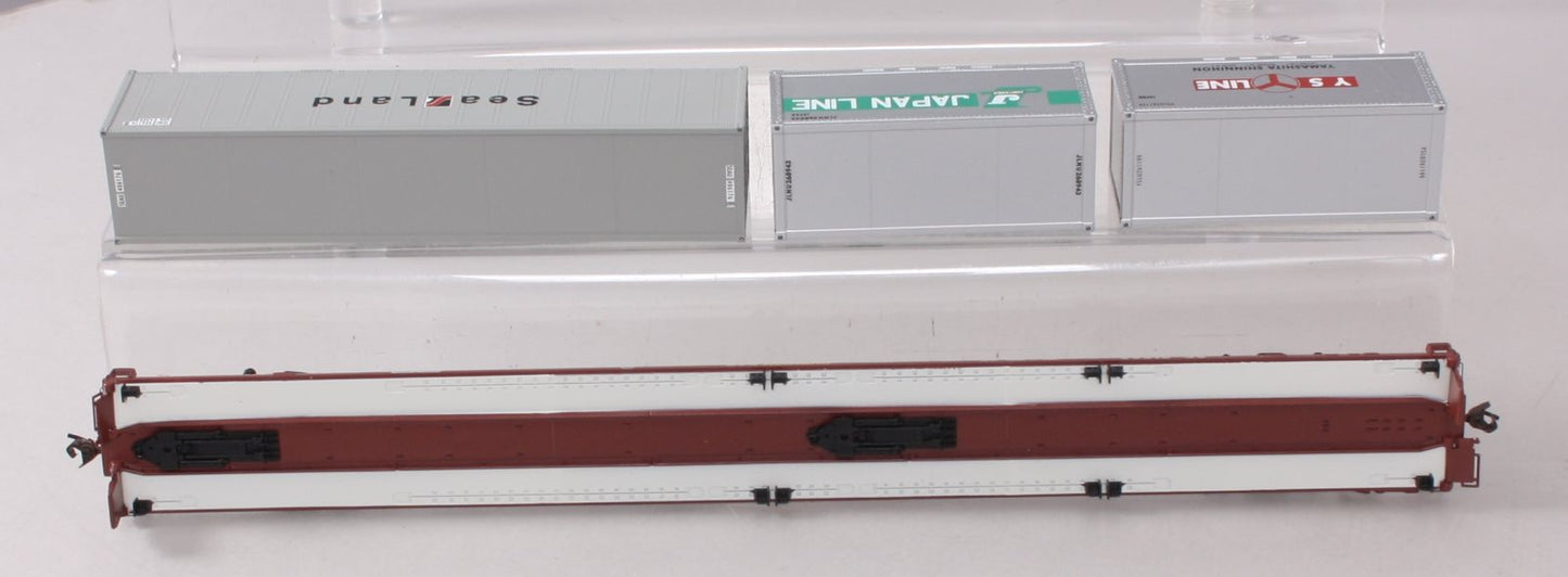 Athearn 74205 HO Southern Pacific 85' All Purpose Flat Car w/ 3 Containers