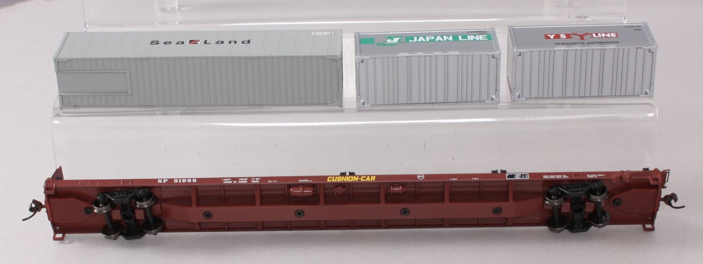 Athearn 74205 HO Southern Pacific 85' All Purpose Flat Car w/ 3 Containers