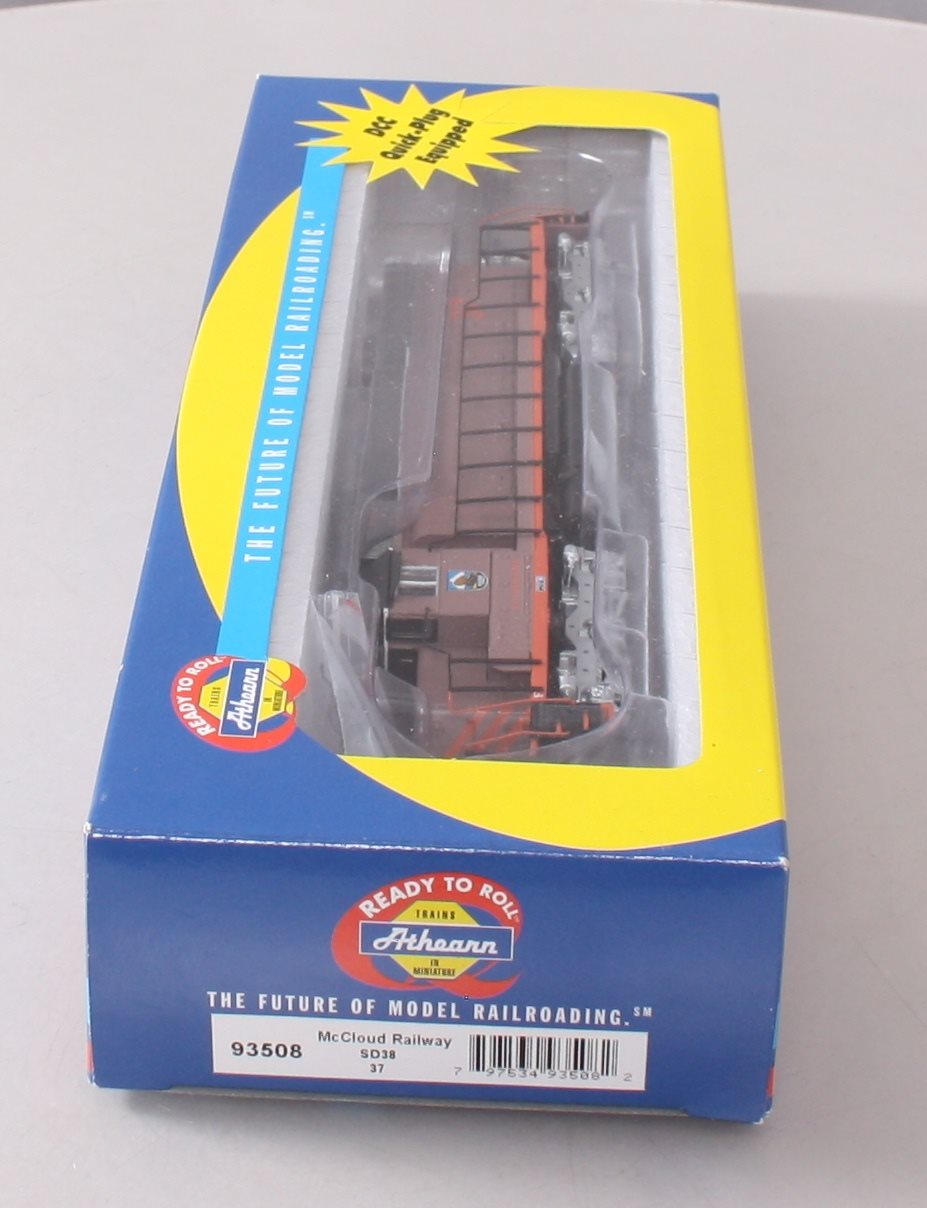 Athearn 93508 HO Scale McCloud Railway SD38 Diesel Locomotive #37