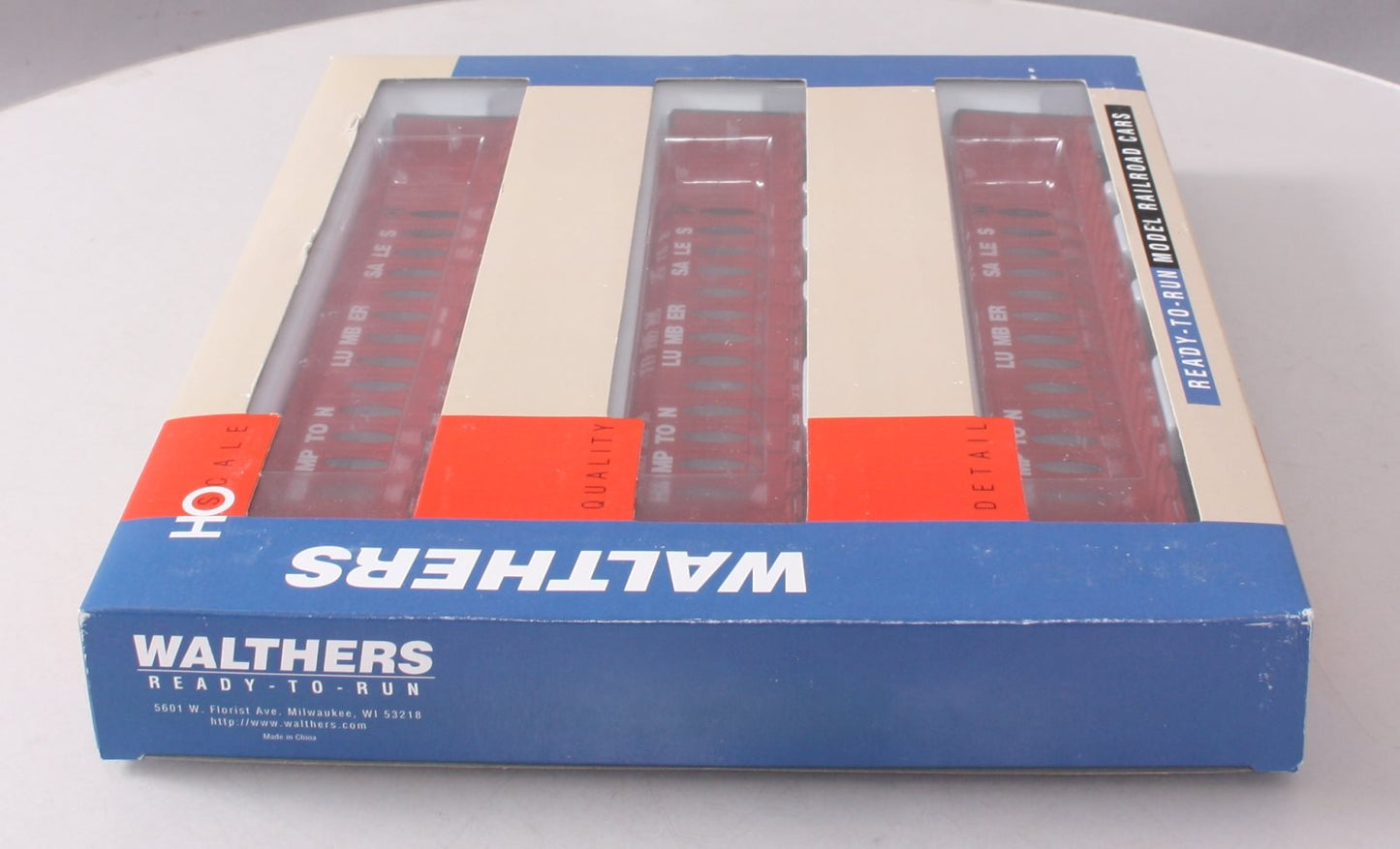 Walthers 932-34107 HO Hampton Lumber-Opera 72' Center Beam Flatcars (Pack of 3)
