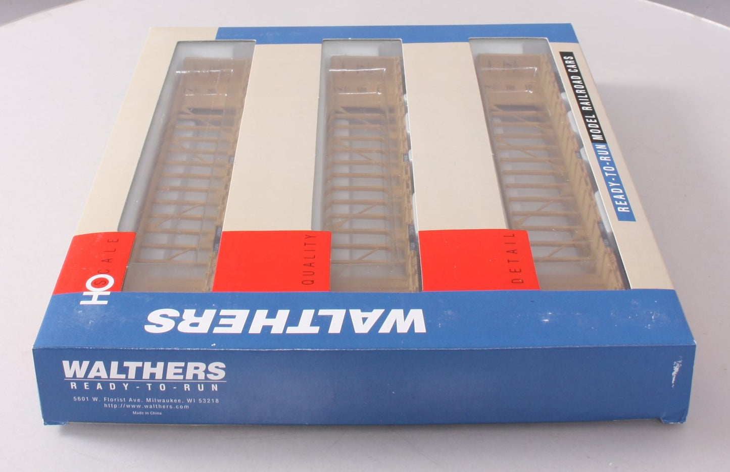 Walthers 932-34103 HO TTX-Standard 72' Center Beam Flat Car (3-Pack)