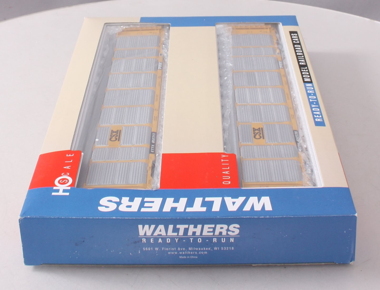 Walthers 932-24855 HO Scale CSX Thrall 89' Tri-Level Auto-Carriers 2-Pack