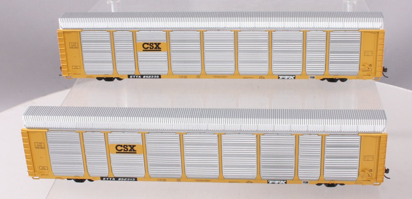 Walthers 932-24855 HO Scale CSX Thrall 89' Tri-Level Auto-Carriers 2-Pack