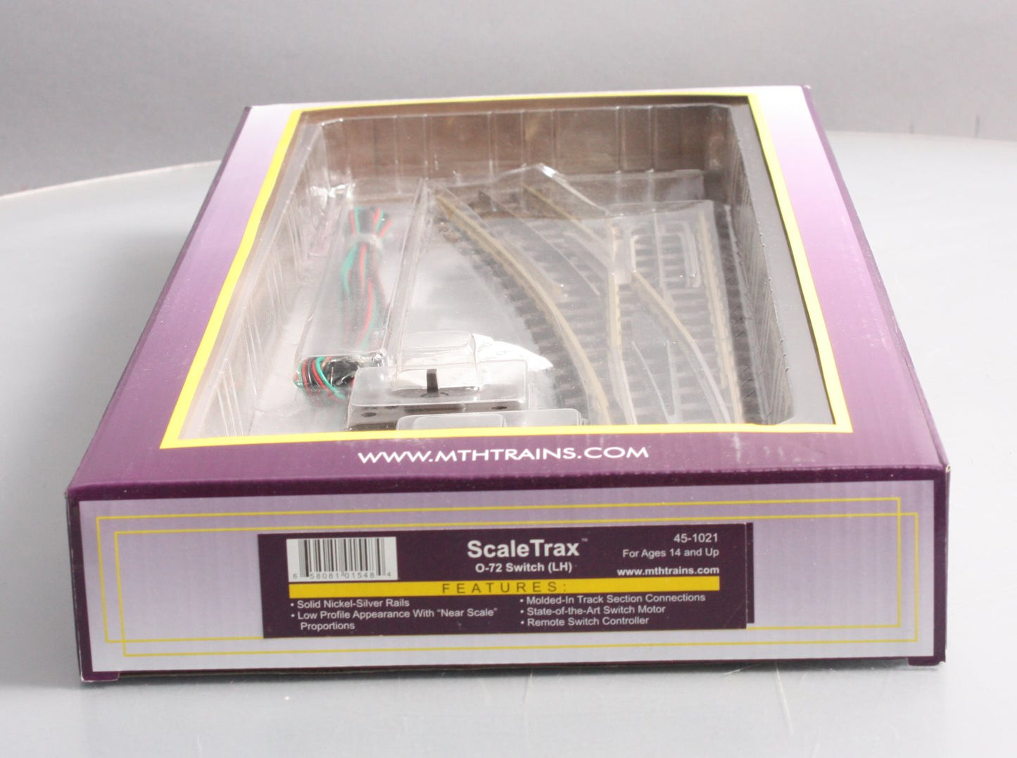 MTH 45-1021 O72 ScaleTrax Nickel Silver Left Hand Remote Switch Turnout