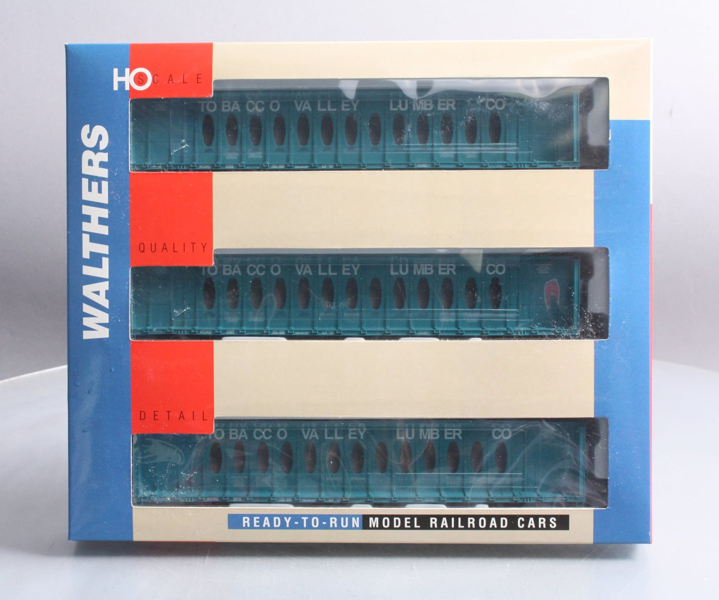 Walthers 932-34109 HO Tobacco Valley Lumber 72' Center Beam Flatcar (Pack of 3)